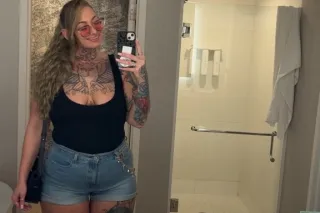 ❤‍🔥 Tattooed 💕 Blue Eyed Beauty 🌺 100% real photo 4