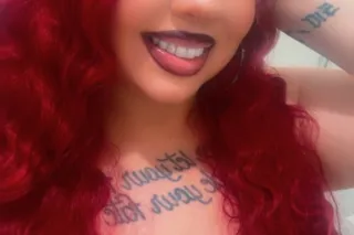 thick red head Peruvian throat goat👅🐐💕 photo 2