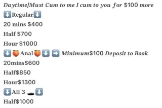7Min SPECIALS📲Now ANAL🍑240(300x2🥜(7Mins)⬅➡340(400x2🥜(14mins until1pm)OutCalls&amp;CarPlay Available⬅Pricing Menu⬅TEXT ONLY random calls will be Ignored/Blocked⬇𝑻𝒉𝒆 𝑫𝑬𝑷𝑶𝑺𝑰𝑻 𝒕𝒐 𝑩𝑶𝑶𝑲 $100 photo 10